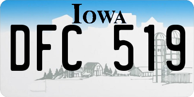 IA license plate DFC519