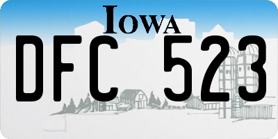 IA license plate DFC523