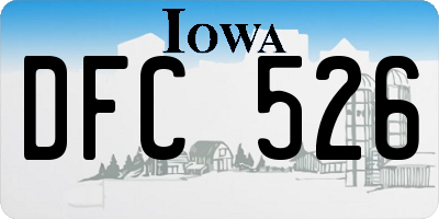 IA license plate DFC526