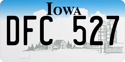 IA license plate DFC527