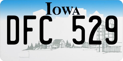 IA license plate DFC529