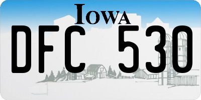 IA license plate DFC530