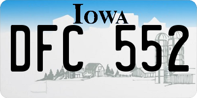 IA license plate DFC552