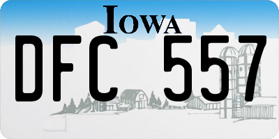 IA license plate DFC557