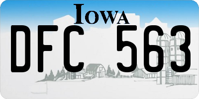 IA license plate DFC563