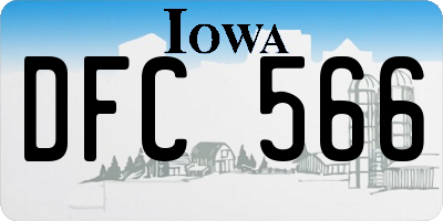 IA license plate DFC566