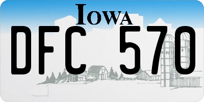 IA license plate DFC570