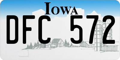 IA license plate DFC572