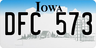 IA license plate DFC573