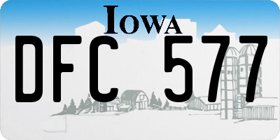 IA license plate DFC577