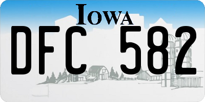 IA license plate DFC582