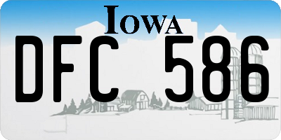 IA license plate DFC586