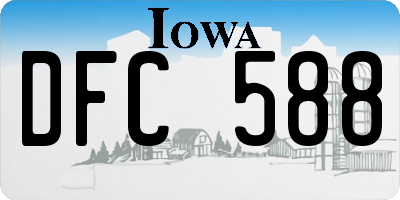 IA license plate DFC588