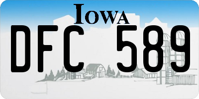 IA license plate DFC589