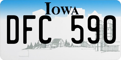 IA license plate DFC590