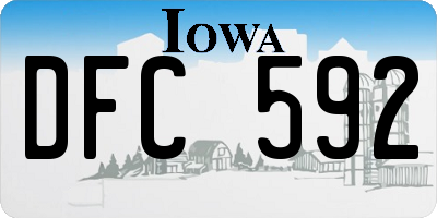 IA license plate DFC592