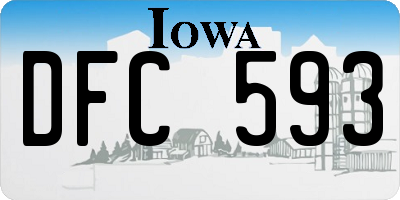 IA license plate DFC593