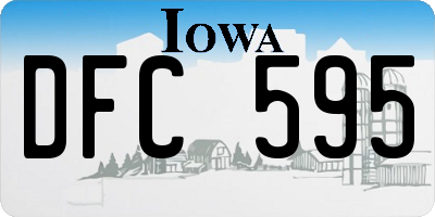 IA license plate DFC595