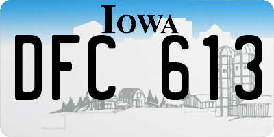 IA license plate DFC613
