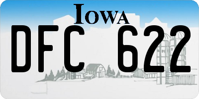 IA license plate DFC622