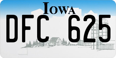 IA license plate DFC625