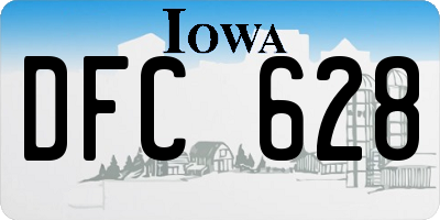 IA license plate DFC628