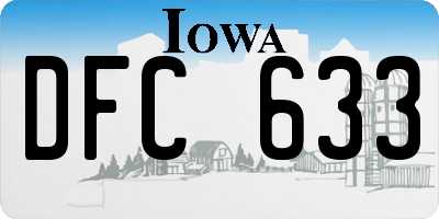 IA license plate DFC633
