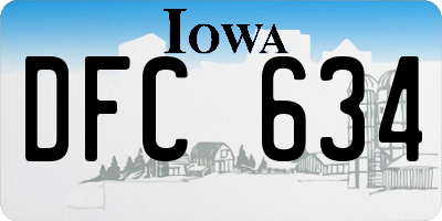 IA license plate DFC634