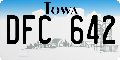 IA license plate DFC642