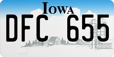 IA license plate DFC655