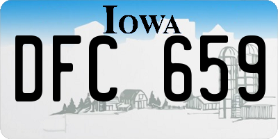 IA license plate DFC659