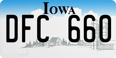 IA license plate DFC660