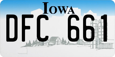 IA license plate DFC661