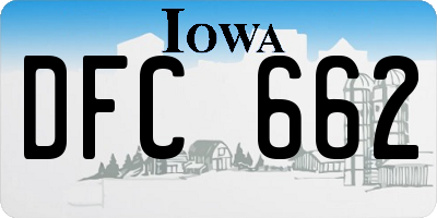 IA license plate DFC662