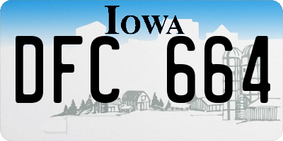 IA license plate DFC664