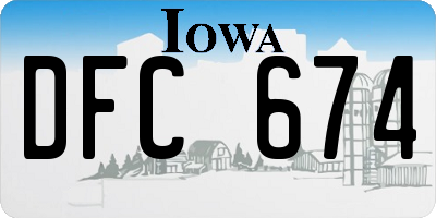 IA license plate DFC674