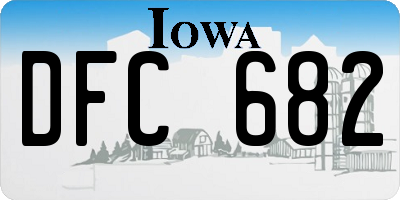 IA license plate DFC682