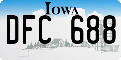 IA license plate DFC688