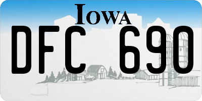 IA license plate DFC690