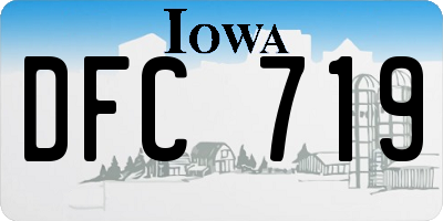 IA license plate DFC719
