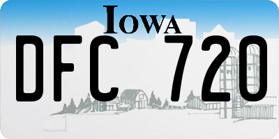 IA license plate DFC720