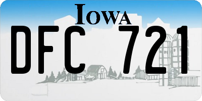 IA license plate DFC721