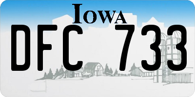 IA license plate DFC733