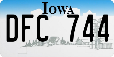 IA license plate DFC744