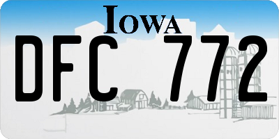 IA license plate DFC772