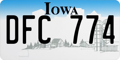 IA license plate DFC774