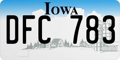 IA license plate DFC783