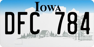 IA license plate DFC784