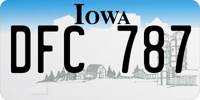 IA license plate DFC787