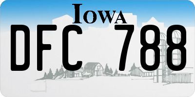 IA license plate DFC788